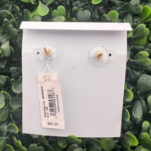 Kendra Scott Enamel Arden Studs Emerald Illusion - Picture 4 of 4